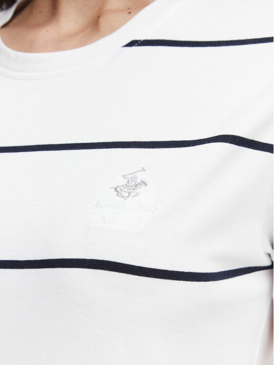 Beverly Hills Polo Club Beverly Hills Polo Club Camiseta P-SS26W-TS0162 Blanco Regular Fit