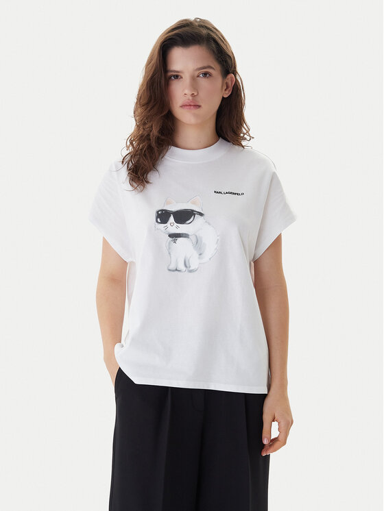 KARL LAGERFELD KARL LAGERFELD Camiseta A2W17115 Blanco Loose Fit