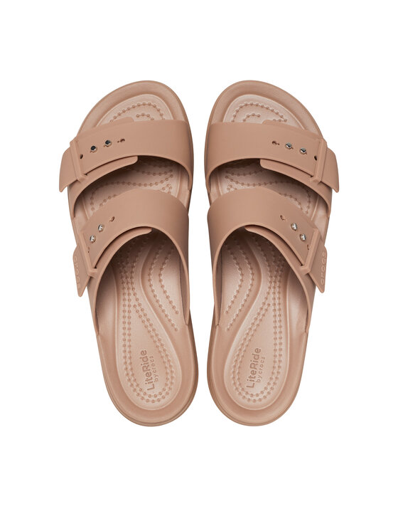 Crocs Παντόφλες Crocs Brooklyn Low Wedge Sandal W 207431 Μπεζ