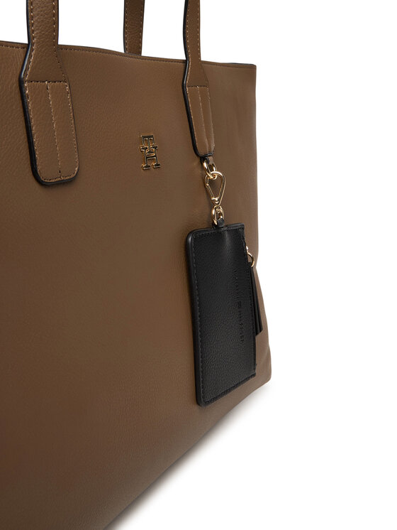 Tommy Hilfiger Τσάντα Tommy Hilfiger Th Icon Satchel AW0AW18122 Καφέ