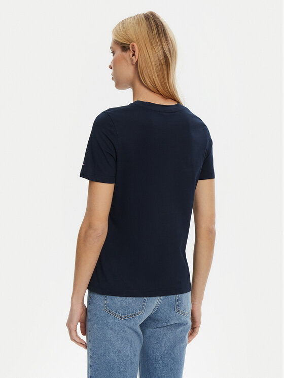 Tommy Hilfiger Tommy Hilfiger T-shirt WW0WW45428 Blu scuro Regular Fit