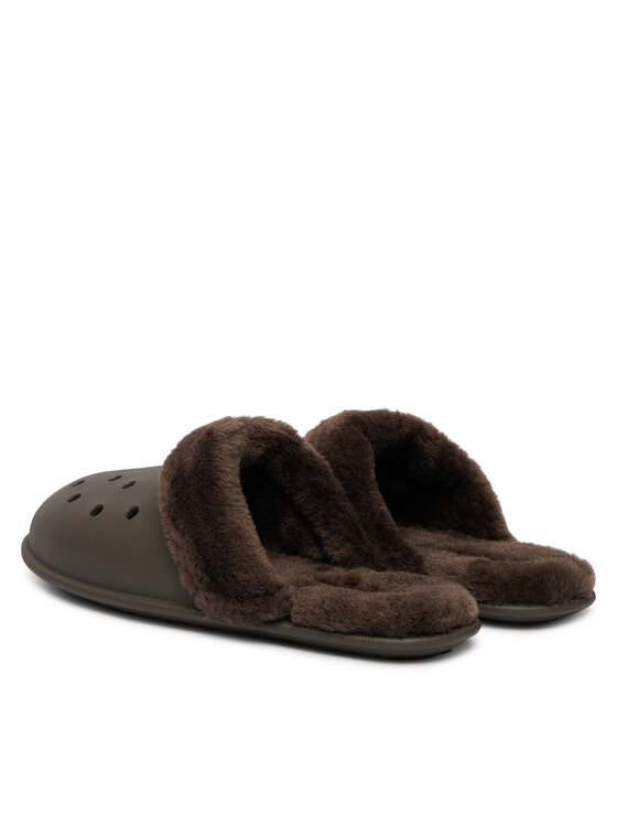 Crocs Hausschuhe Crocs Classic Fuzz Scuff 212143 Braun