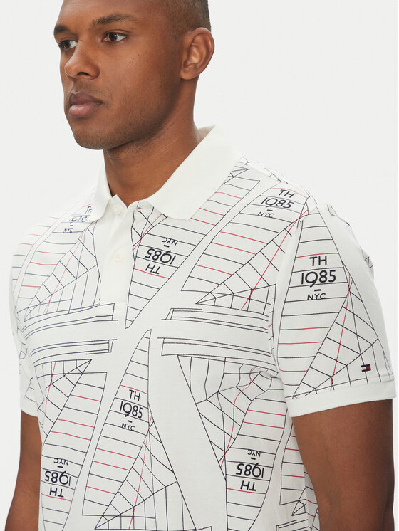 Tommy Hilfiger Tommy Hilfiger Polo Sailing MW0MW39309 Écru Regular Fit