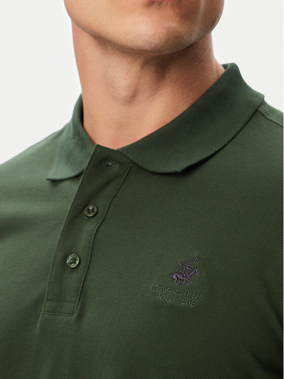 Beverly Hills Polo Club Beverly Hills Polo Club Polo P-SS26M-P424125BTGR Verde oscuro Regular Fit