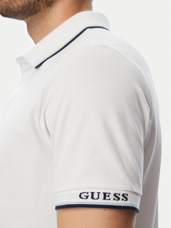 Guess Guess Поло M6YP28 K4475 Білий Slim Fit
