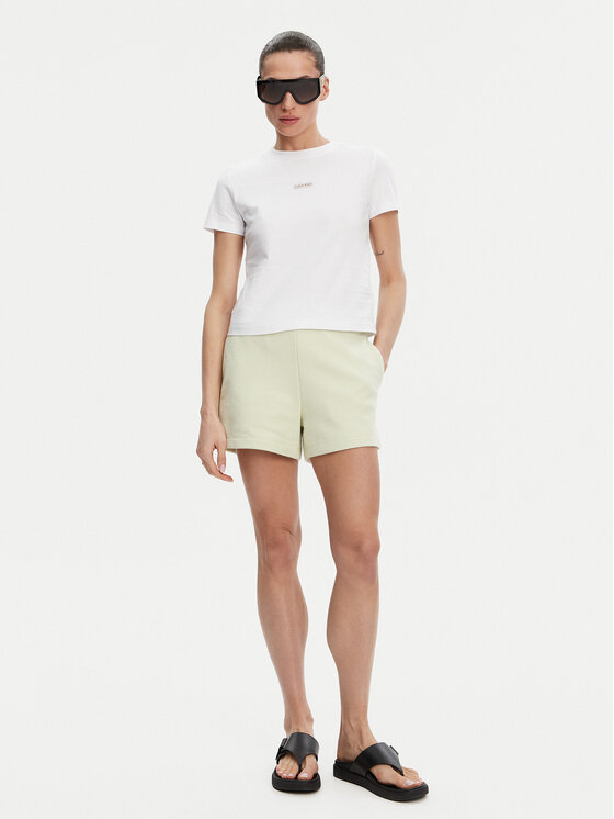 Calvin Klein Jeans Calvin Klein Jeans T-shirt Placed Institutional J20J225524 Bianco Slim Fit