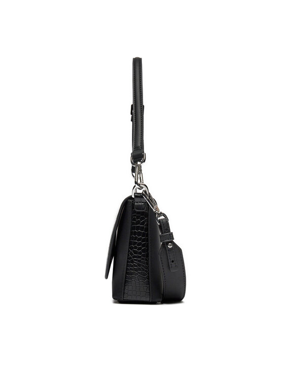 Calvin Klein Ročna torba Calvin Klein Ck Must Shoulder Bag_Croco K60K612111 Črna