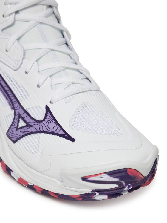 Mizuno Batai uždaroms aikštelėms Mizuno Wave Momentum 3 Mid V1GC2317 Balta