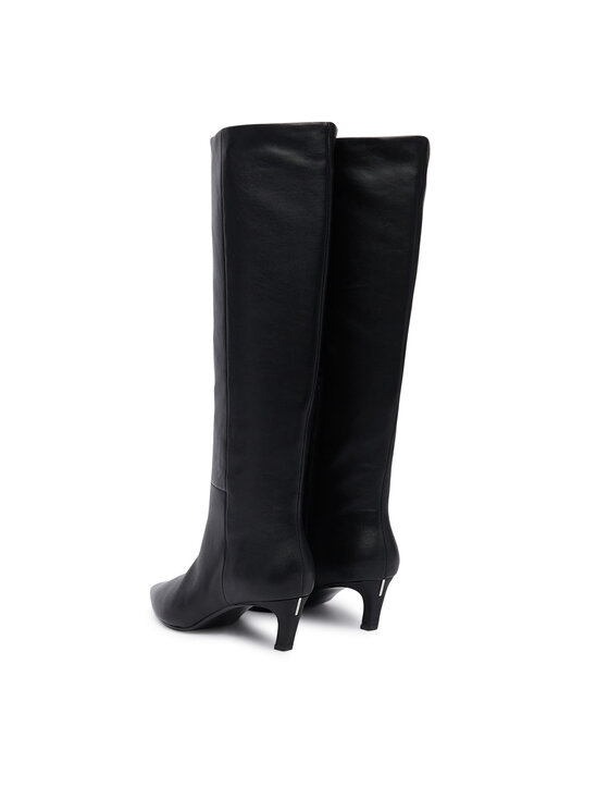 Calvin Klein Cizme Calvin Klein Ess Kitten Heel Long Boots HW0HW02690 Negru