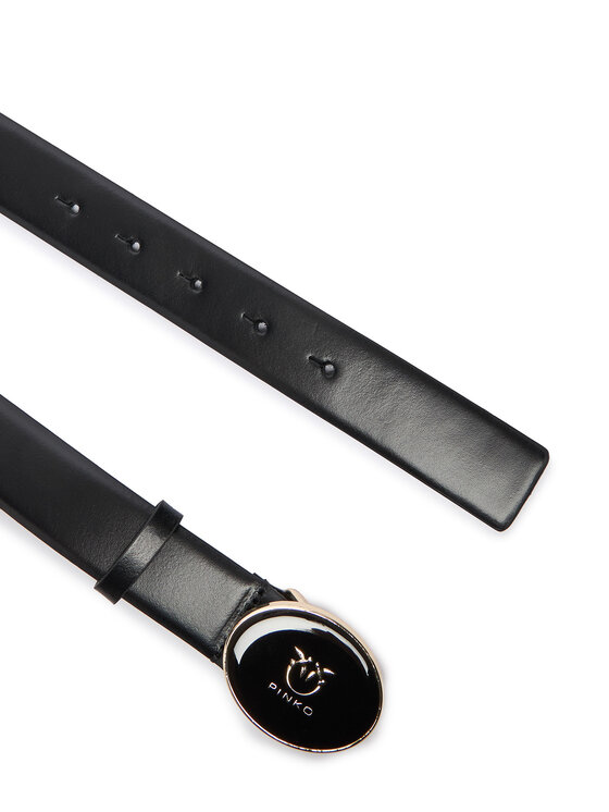 PINKO Ремінь PINKO Round Enamel H2,8 Belt 20252 PLT01 105478.A2QL Чорний