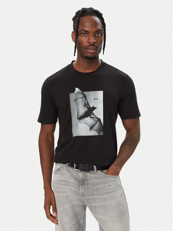 BOSS BOSS Camiseta Te_Being 50571288 Negro Regular Fit