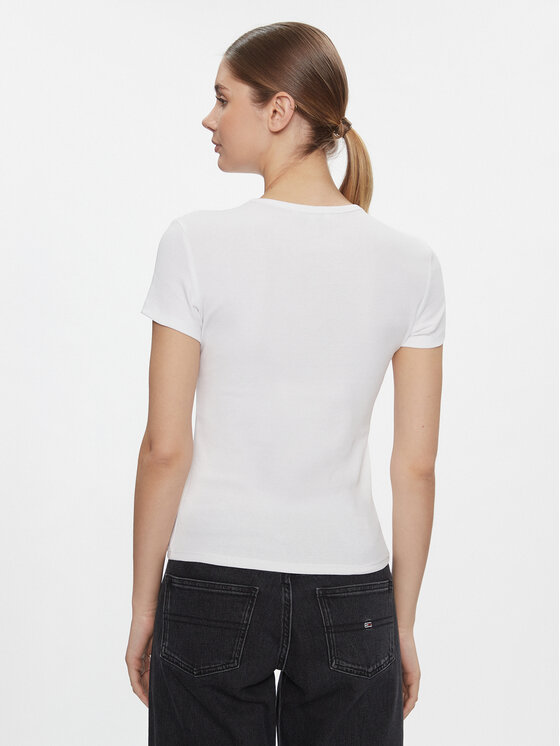 Tommy Jeans Tommy Jeans Camiseta Essential DW0DW17383 Blanco Slim Fit