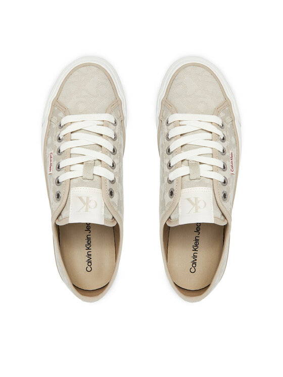 Calvin Klein Jeans Sneakers Calvin Klein Jeans Vulc Flatf Jacquard Aop YW0YW01965 Bej