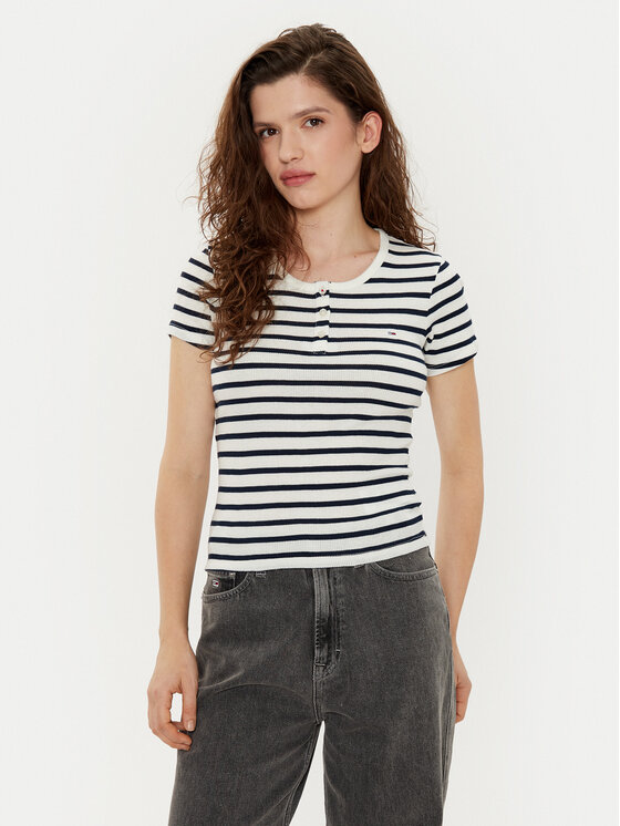 Tommy Jeans Tommy Jeans Póló DW0DW19502 Színes Slim Fit
