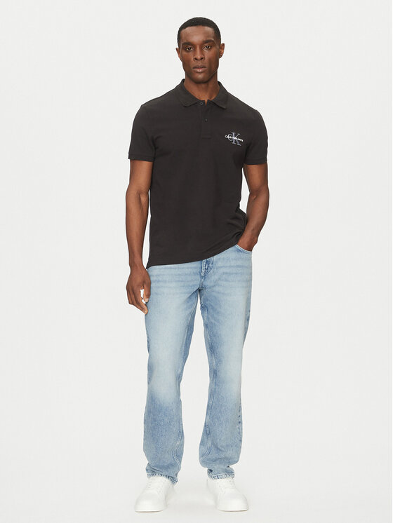 Calvin Klein Jeans Calvin Klein Jeans Polo Monologo J30J325664 Nero Regular Fit
