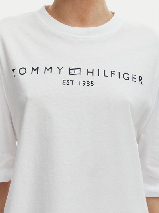 Tommy Hilfiger Tommy Hilfiger Camiseta WW0WW47811 Blanco Relaxed Fit