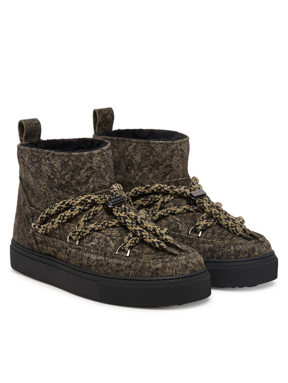Inuikii Škornji za sneg Inuikii Classic Low Camouflage 1001.001.0581 Temno zelena