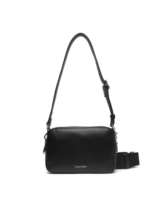 Calvin Klein Torbica Calvin Klein Webbing Double Strap Camera Bag LV04F3165G Crna