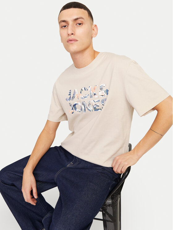 Jack & Jones Jack & Jones T-shirt Bryan 12268127 Beige Relaxed Fit