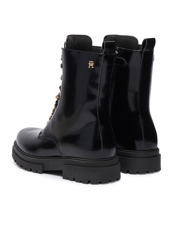 Tommy Hilfiger Šnurovacia obuv Tommy Hilfiger T4A5-35174-1453999 D Čierna