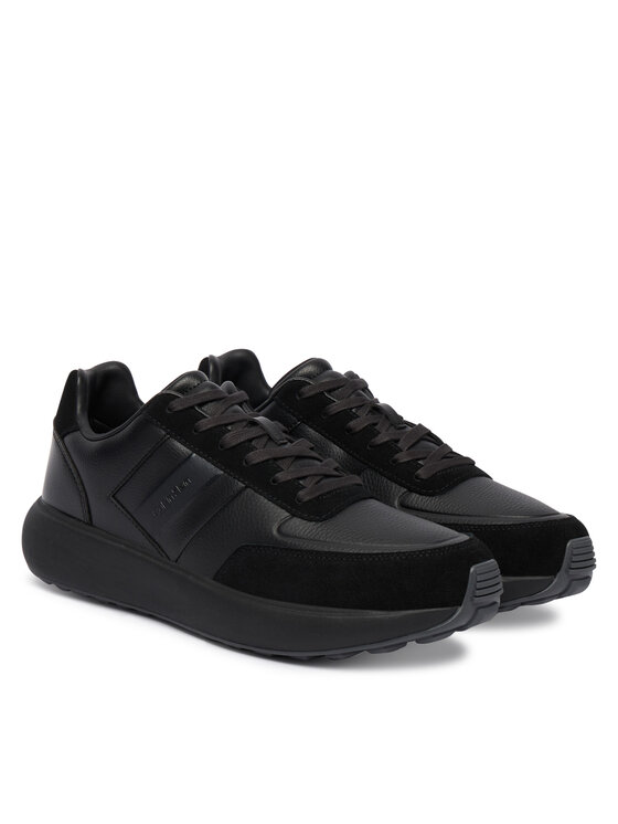 Calvin Klein Sneakersy Calvin Klein City Runner Laceup Tape Lth HM0HM02033 Czarny