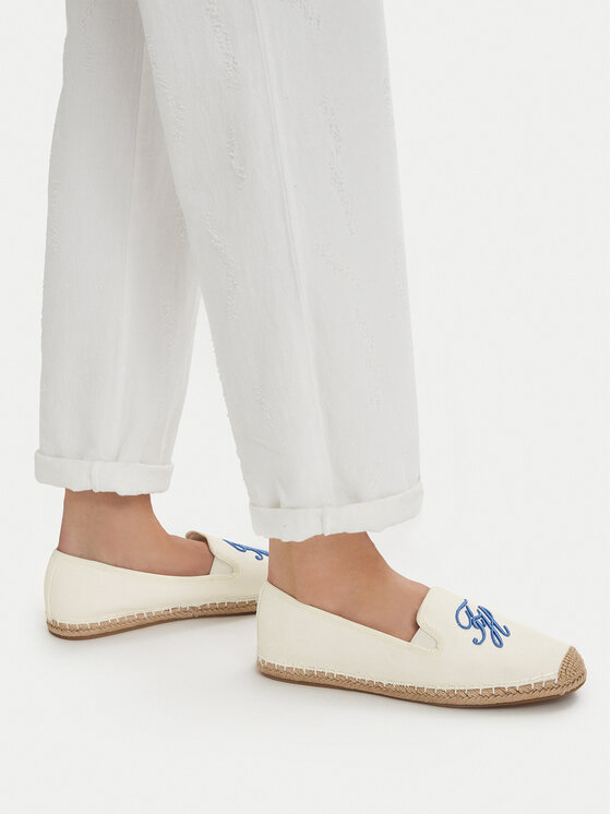Tommy Hilfiger Espadrilky Tommy Hilfiger Th Script Summer Espadrille FW0FW09240 Bílá