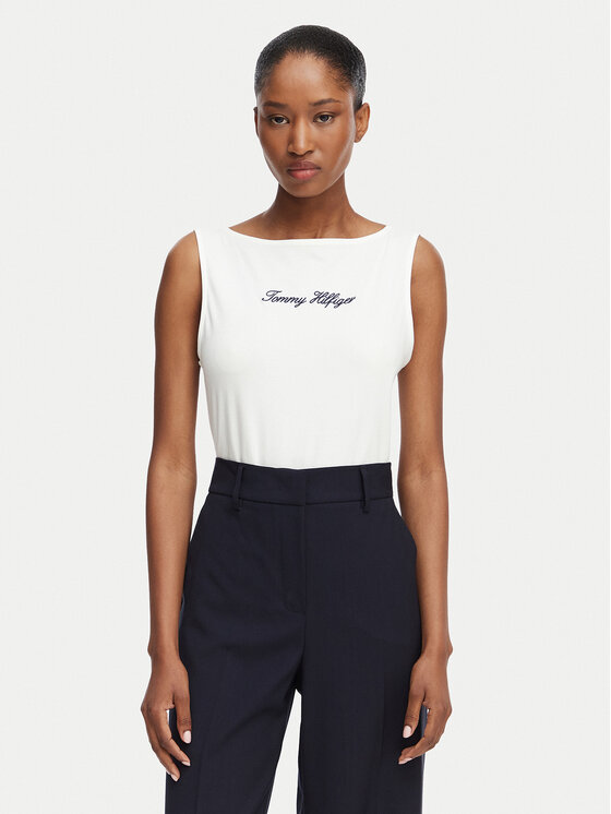 Tommy Hilfiger Tommy Hilfiger Τοπ Classic WW0WW50947 Λευκό Regular Fit