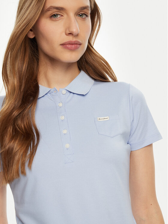 Guess Guess Polo majica W5RP47 KARS2 Modra Regular Fit