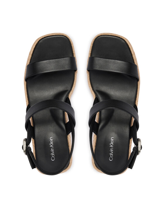 Calvin Klein Sandale Calvin Klein Block Heel Espa 50 Slingb Lth HW0HW02903 Crna