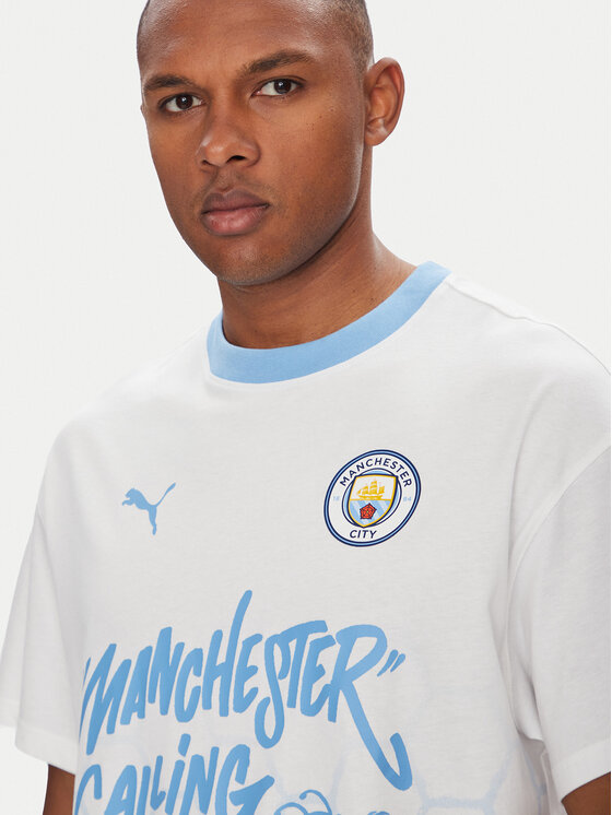 Puma Puma Футболка CWC Hoops x Man City 631695 Білий Regular Fit