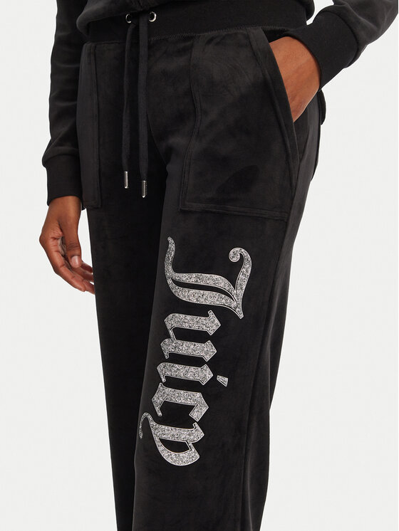 Juicy Couture Juicy Couture Παντελόνι φόρμας Layla JCBBJ125806 Μαύρο Regular Fit