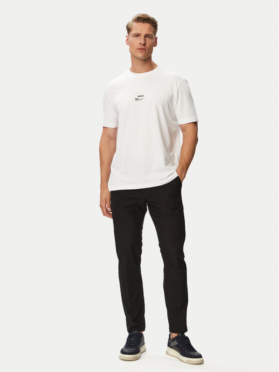 BOSS BOSS Camiseta TS_Network Photo 50564740 Blanco Regular Fit