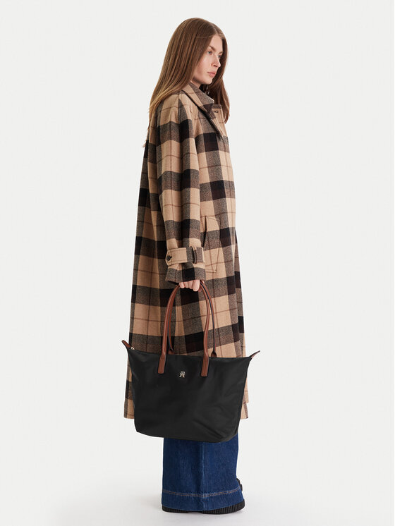 Tommy Hilfiger Soma Tommy Hilfiger Popette Tote AW0AW17711 Melns