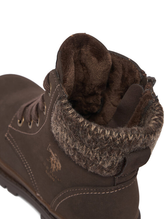 U.S. Polo Assn. Botines planos U.S. Polo Assn. EO-VLAD001K/GYT1-BRW Marrón oscuro