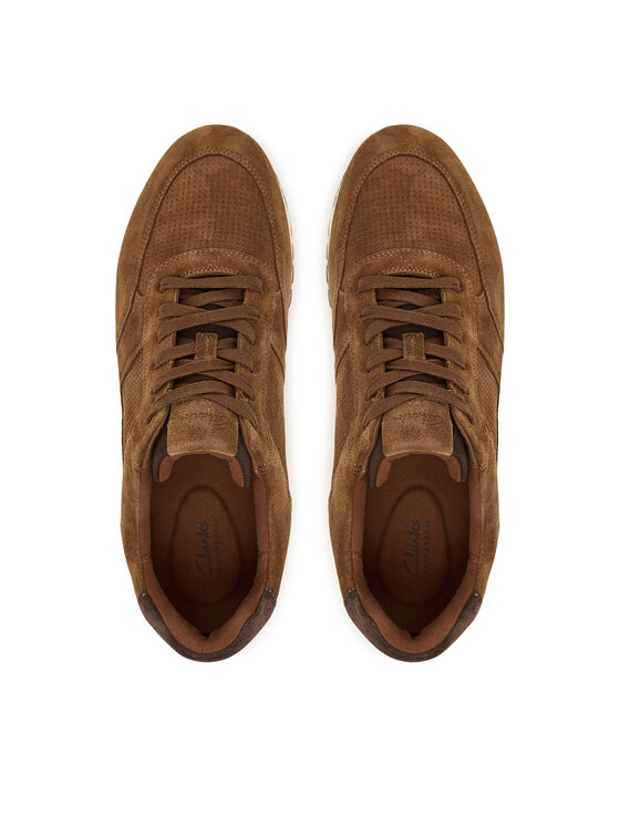 Clarks Сникърси Clarks Radwell Tie 26186564 Кафяв