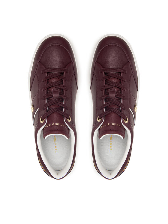 Tommy Hilfiger Сникърси Tommy Hilfiger Th Feminine Cupsole FW0FW09600 Бордо