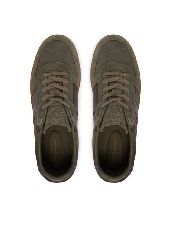 Tommy Hilfiger Sneakers Tommy Hilfiger Th Tribeca Sneaker Suede FM0FM06069 Verde închis