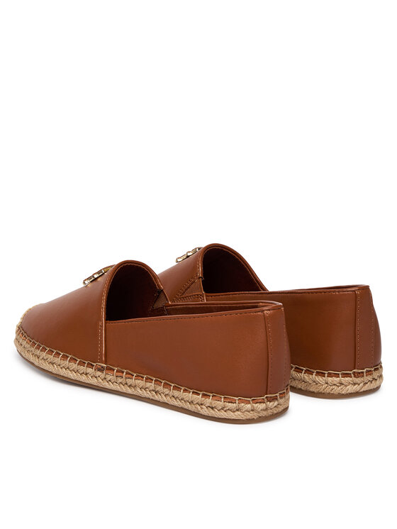 Tommy Hilfiger Espadryle Tommy Hilfiger Th Logo Leather Espadrille FW0FW09246 Brązowy