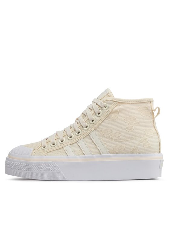 adidas Снікерcи adidas Nizza Platform Mid W GX8356 Бежевий