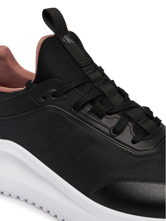 Calvin Klein Jeans Sneakersy Calvin Klein Jeans Eva Runner Laceup Sock Mat Mix YW0YW02064 Czarny