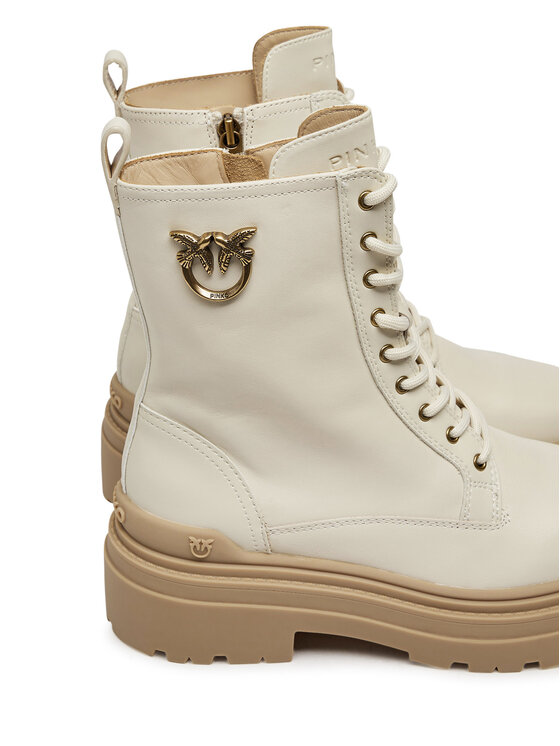 PINKO Trapper stila apavi PINKO Mia 11 SD0141 P001 Écru