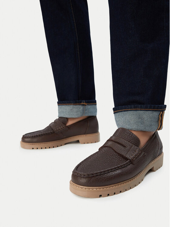 Guess Jeans Loafersy Guess Jeans EO-FOX-04 MI08 Brązowy