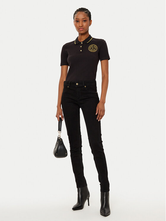 Versace Jeans Couture Versace Jeans Couture Поло 78HAGT00 Чорний Regular Fit