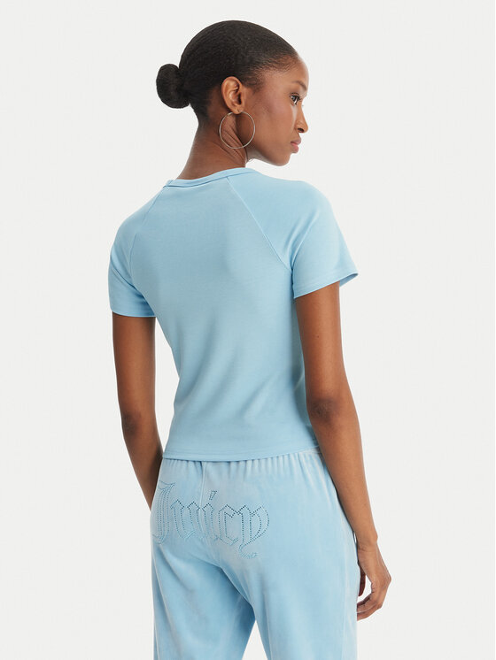 Juicy Couture Juicy Couture Camiseta Baby JCWCT126317 Celeste Slim Fit