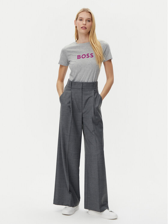 BOSS BOSS Футболка C_Elogo_5 50501139 Сірий Regular Fit