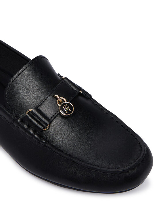 Tommy Hilfiger Μοκασίνια Tommy Hilfiger Enamel Charm Leather FW0FW09532 Μαύρο