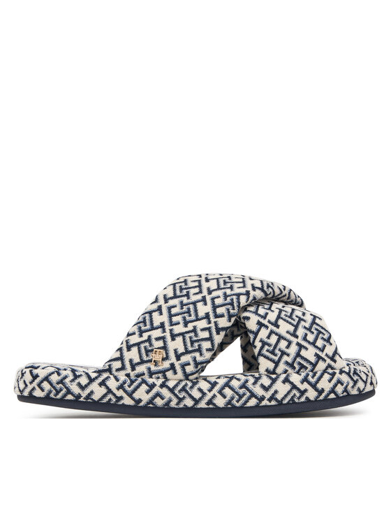 Tommy Hilfiger Пантофи Tommy Hilfiger Th Feminine House Shoes Monogram FW0FW09631 Кремав