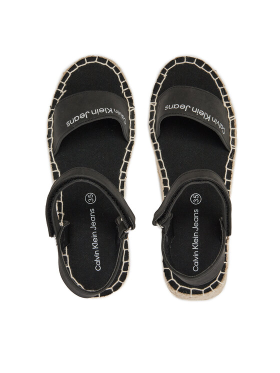Calvin Klein Jeans Espadrilles Calvin Klein Jeans Rope Wedge V3A7-80839-1708 S Fekete
