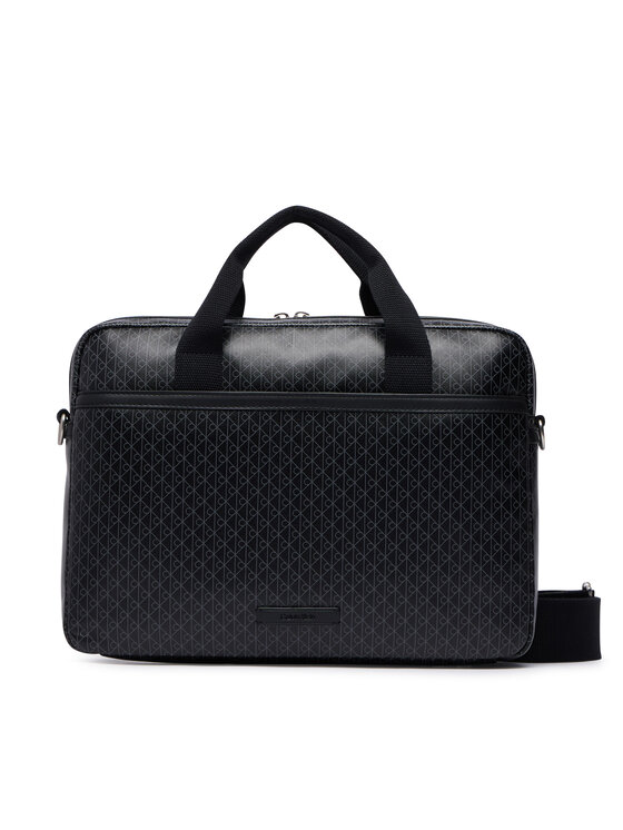 Calvin Klein Geantă pentru laptop Calvin Klein Emblem Aop Coated Commuter/Lapto LV04D3625G Negru