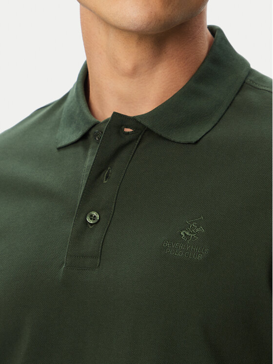 Beverly Hills Polo Club Beverly Hills Polo Club Поло P-SS26M-P42560 Темно-зелений Regular Fit